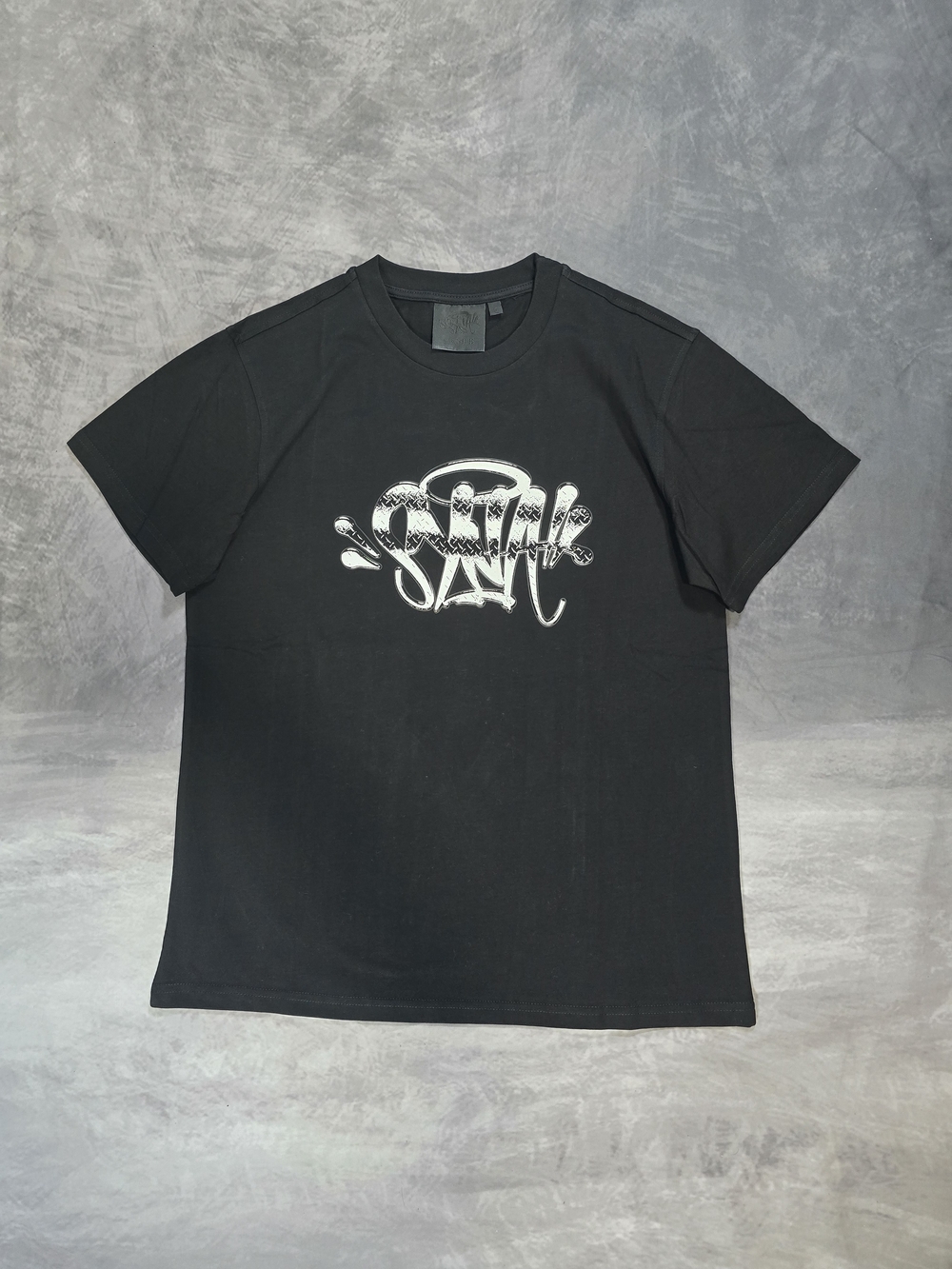 Urban Outfitters Black Tee with White Script Graphic